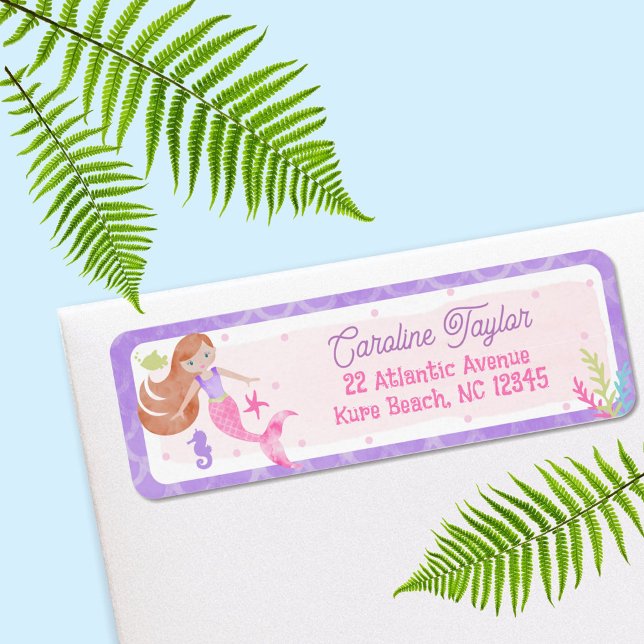 Mermaid Under the Sea Red Hair Birthday Address (Creator Uploaded)