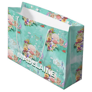 Mermaid Under the Sea  Seahorse Large Gift Bag