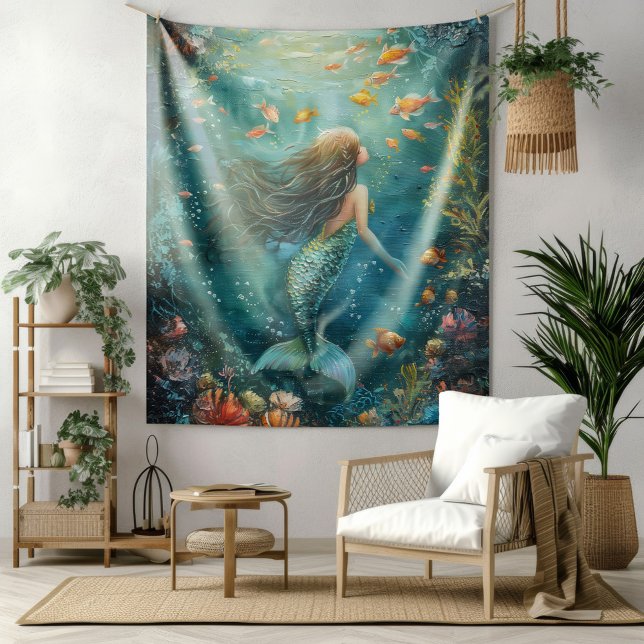 Mermaid Under The Sea Tapestry (Creator Uploaded)