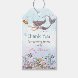 Mermaid Under The Sea Thank you  Gift Tags