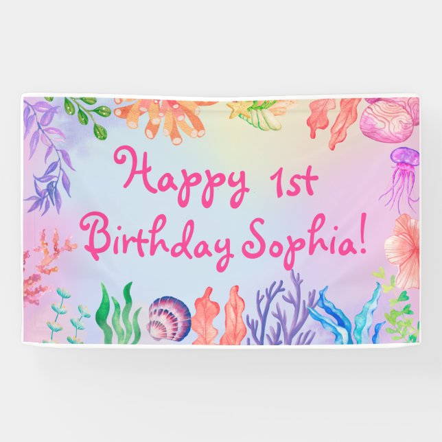 Mermaid Underwater  Banner (Horizontal)