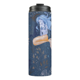 Mermaid Underwater Sea Seamless Illustration Thermal Tumbler