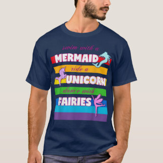 Mermaid, Unicorn  for Girls  T-Shirt