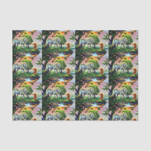 mermaid & unicorn tissue paper (Front)