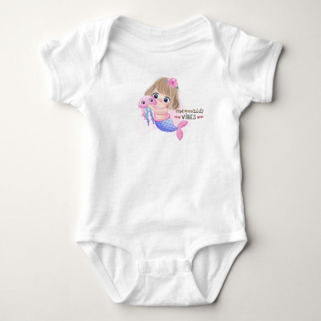 Mermaid Vibes Baby Bodysuit (Front)