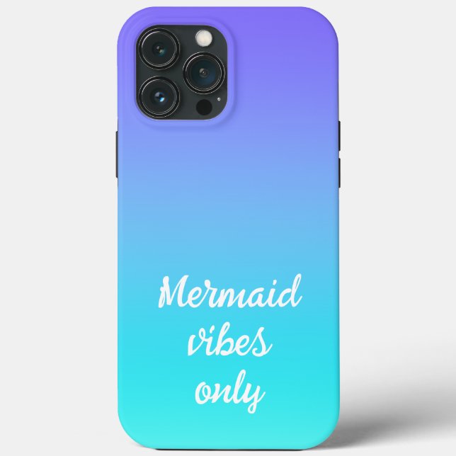 Mermaid Vibes Only Gradient Case-Mate iPhone Case (Back)