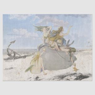 Mermaid Vintage Decoupage Beach Starfish Ocean Tissue Paper