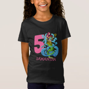 Mermaid Warrior 5th birthday T-Shirt