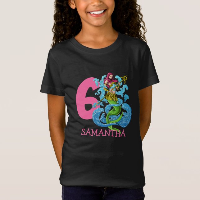 Mermaid Warrior 6th birthday  T-Shirt (Front)