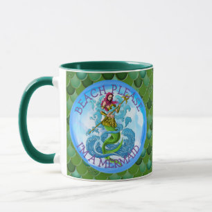 Mermaid Warrior Green Mug
