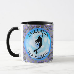 Mermaid Warrior Grey I'M A MERMAID Mug