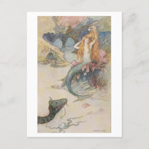 Mermaid  Warwick Goble  Postcard