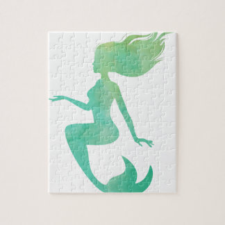 Mermaid watercolor jigsaw puzzle