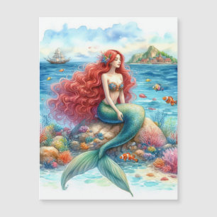 Mermaid watercolor magnetic
