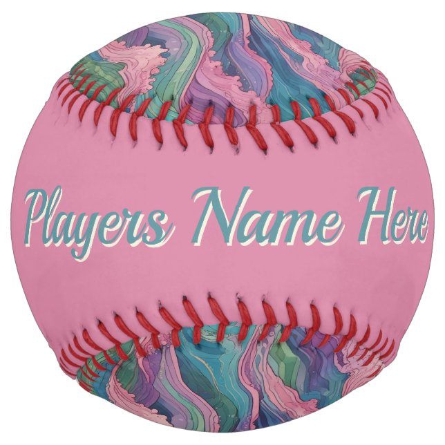 Mermaid Waves (personalised) Softball (Back)