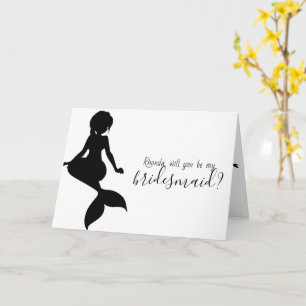 Mermaid Wedding Will You Be My Bridesmaid Card