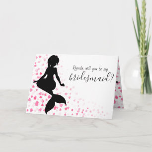 Mermaid Wedding Will You Be My Bridesmaid Card