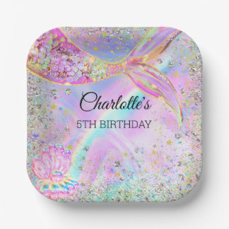 Mermaid Whimsical Under The Sea Birthday Party  Paper Plate