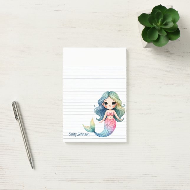 Mermaid Whispers Sticky Notes (Office)