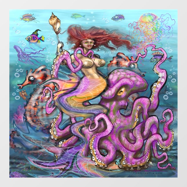 Mermaid Window Cling (Sheet)