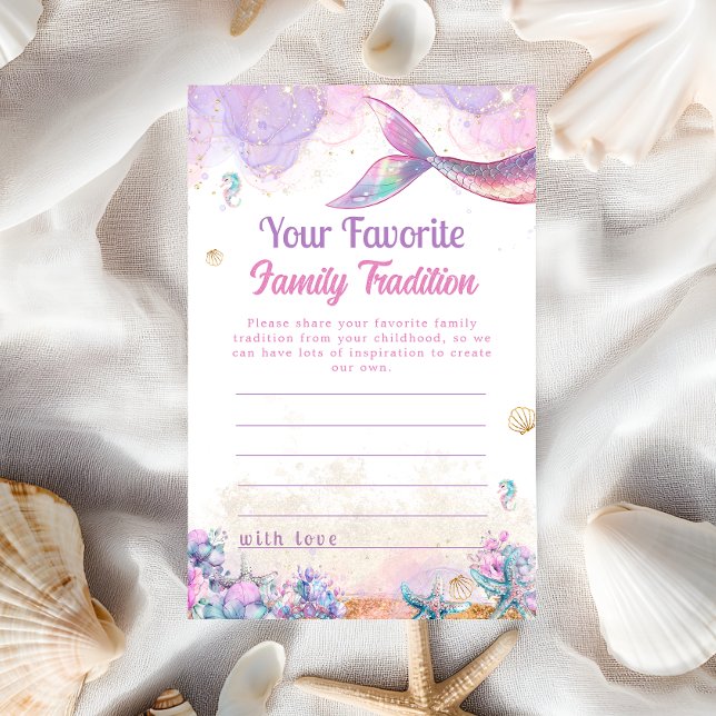 Mermaid Wishes Family Tradition Card (Creator Uploaded)