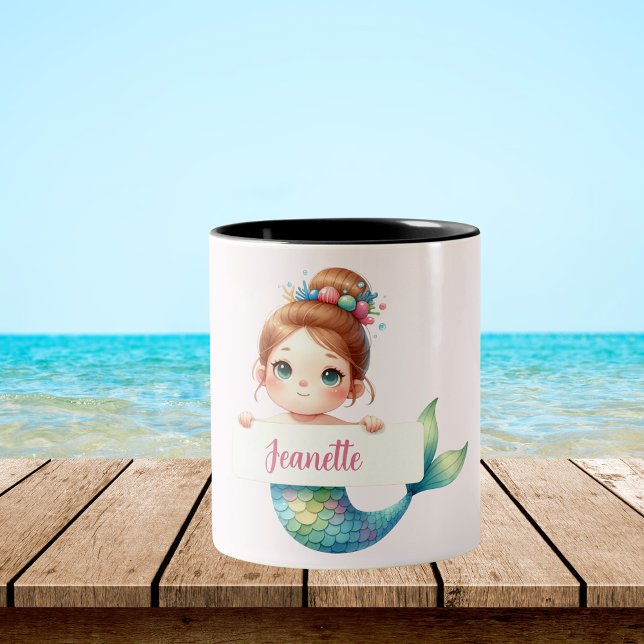 Mermaid Wishes Personalizable Mug Design (Creator Uploaded)