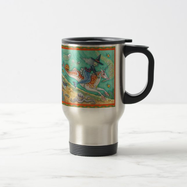 MERMAID WITCH, HALLOWEEN MERHORSE COMMUTER MUG (Right)