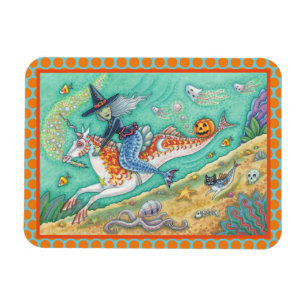 MERMAID WITCH, HALLOWEEN MERHORSE FANTASY MAGNET