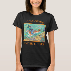 MERMAID WITCH, MERHORSE UNICORN, HALLOWEEN T-SHIRT