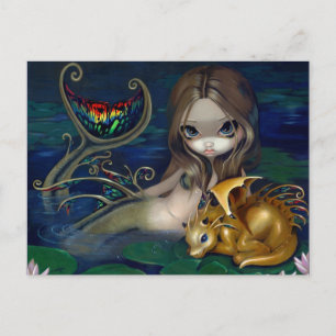 "Mermaid with a Golden Dragon" Postcard