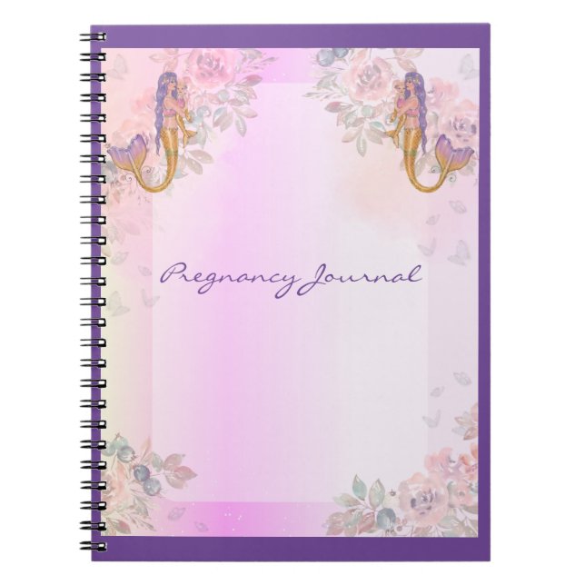 Mermaid with baby art by Renee Lavoie Notebook (Front)