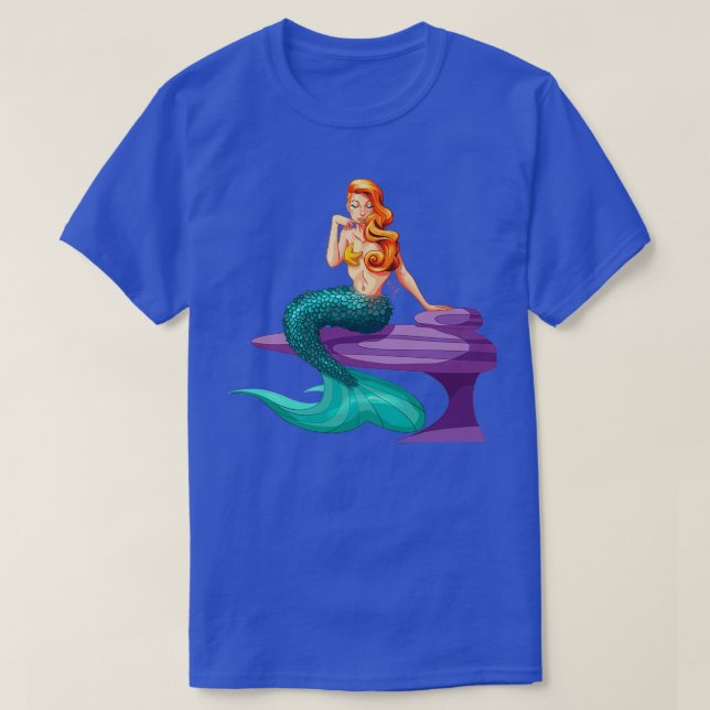 Mermaid with blue scales T-Shirt (Design Front)