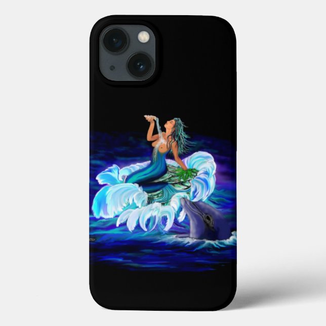 Mermaid with Dolphin Case-Mate iPhone Case (Back)