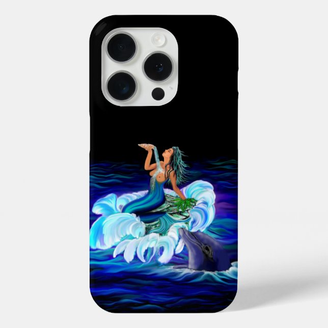 Mermaid with Dolphin Case-Mate iPhone Case (Back)