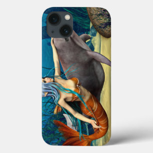Mermaid with Dolphin iPhone 13 Case