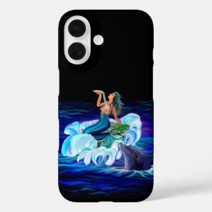 Mermaid with Dolphin iPhone 16 Case