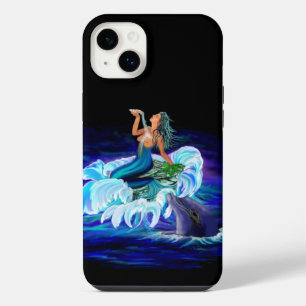 Mermaid with Dolphin iPhone 14 Plus Case