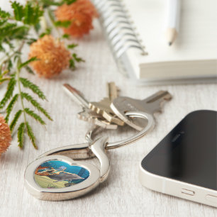 Mermaid with Dolphin Key Ring