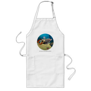 Mermaid with Dolphin Long Apron
