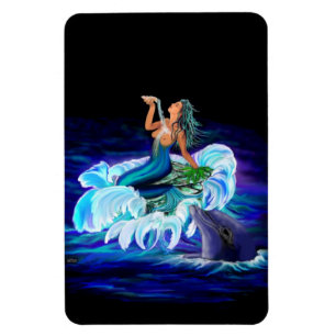 Mermaid with Dolphin Magnet