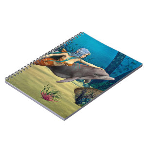 Mermaid with Dolphin Notebook