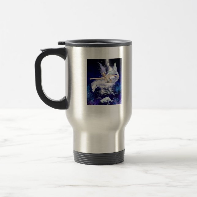 Mermaid with Dolphin  Travel Mug (Left)