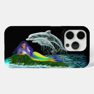 Mermaid with Dolphins iPhone 15 Pro Case