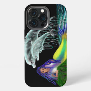 Mermaid with Dolphins iPhone 13 Pro Case