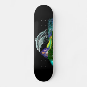 Mermaid with Dolphins Skateboard