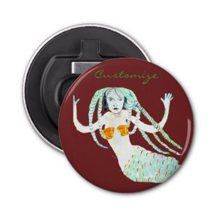 Mermaid with Dreadlocks Thunder_Cove Bottle Opener