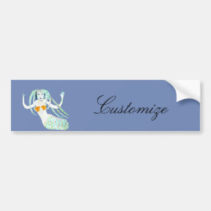 Mermaid with Dreadlocks Thunder_Cove Bumper Sticker