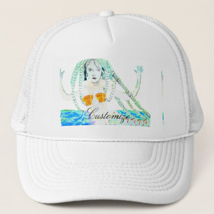 Mermaid with Dreadlocks Thunder_Cove Trucker Hat