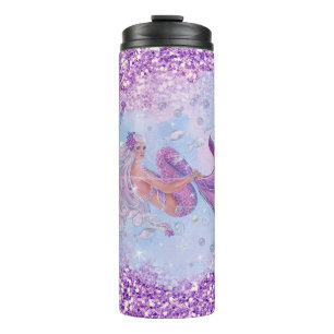 Mermaid with flowers by Renee Lavoie Thermal Tumbler