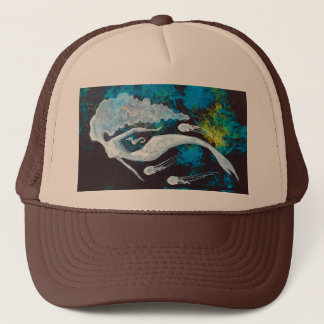 Mermaid with Jellyfish and Seahorse Trucker Hat
